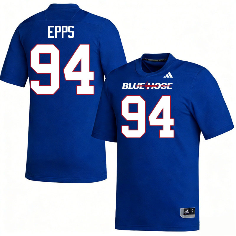 Presbyterian Blue Hose #94 Dalton Epps College Football Jerseys,Uniforms-Blue